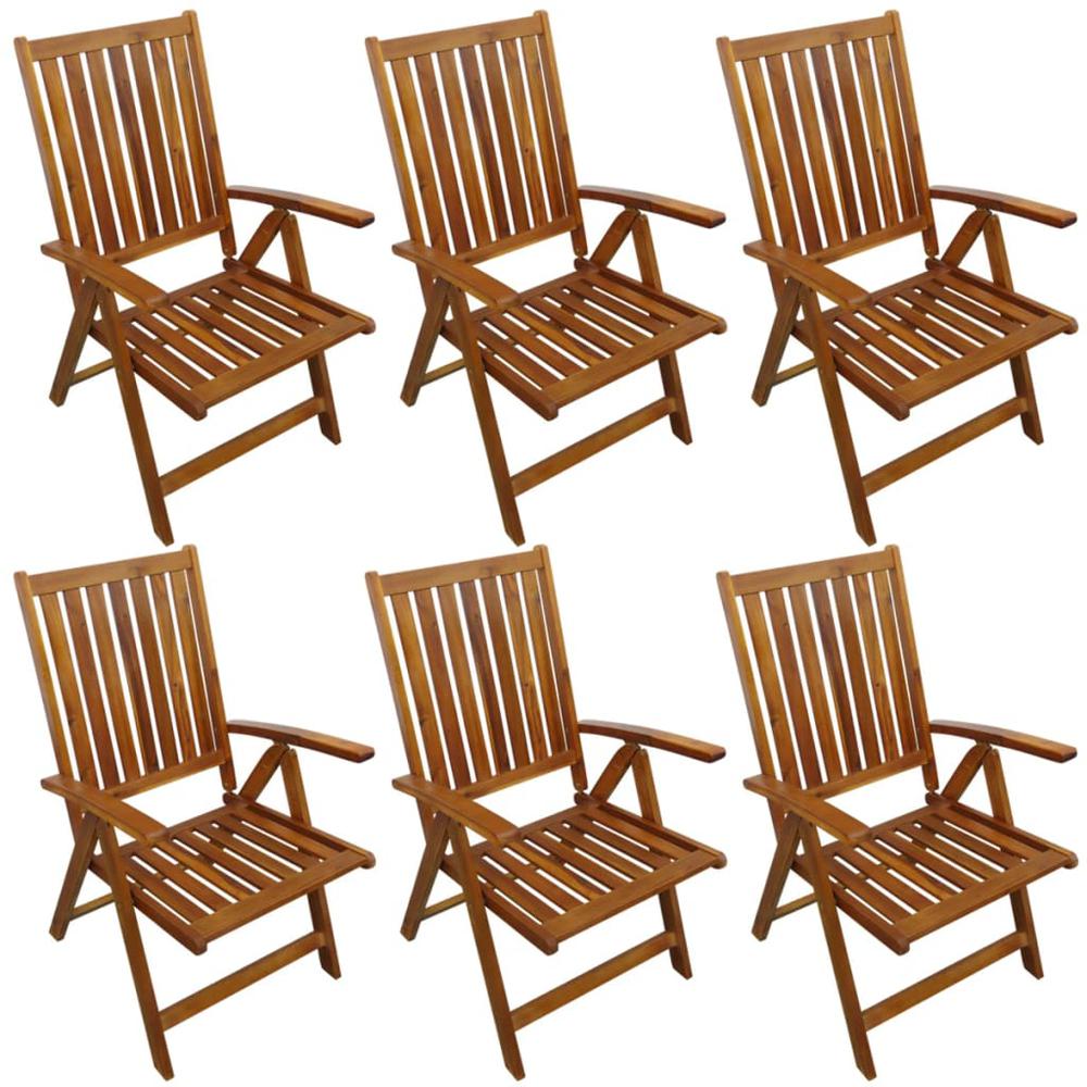 7 Piece Patio Dining Set Solid Acacia Wood. Picture 2