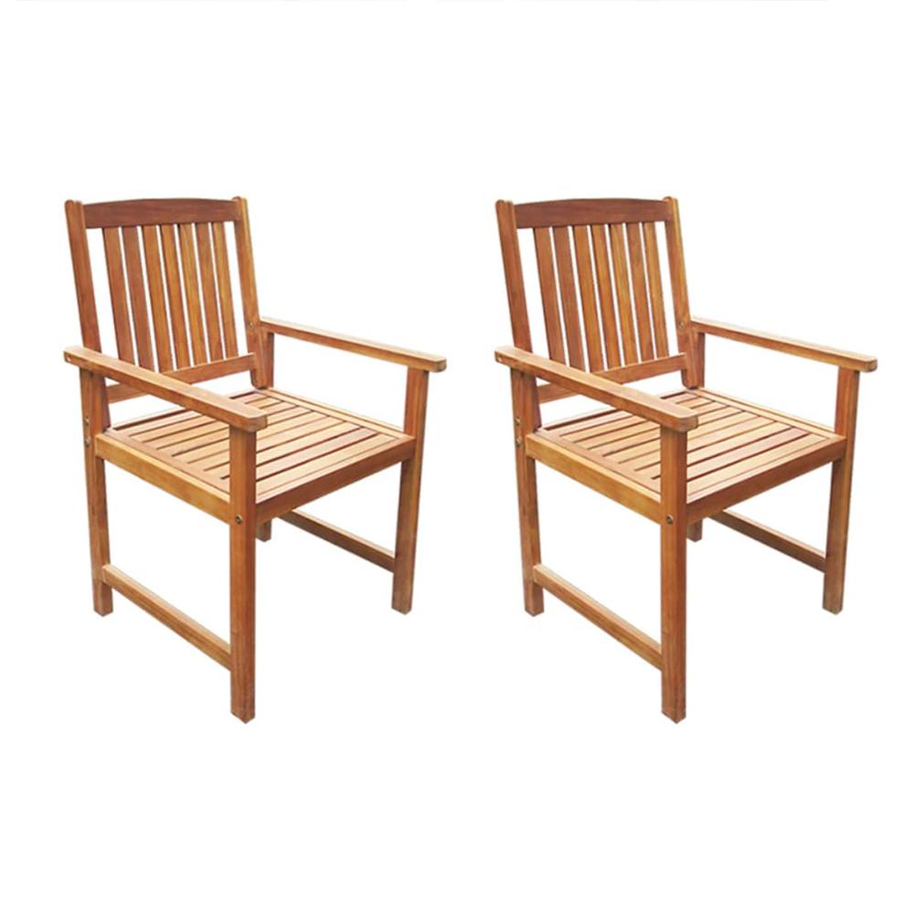 vidaXL Garden Chairs 2 pcs Solid Acacia Wood Brown, 42626. The main picture.