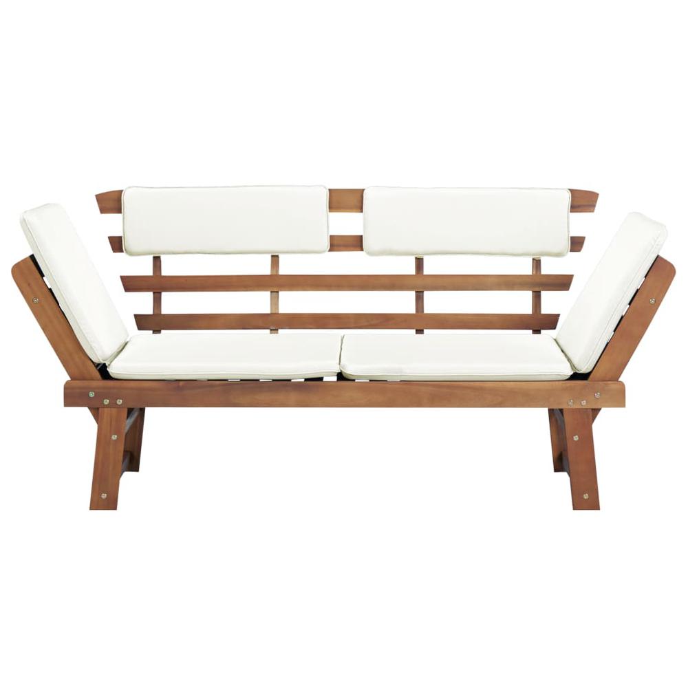 vidaXL Garden Bench with Cushions 2-in-1 74.8â€ Solid Acacia Wood, 42647. Picture 4