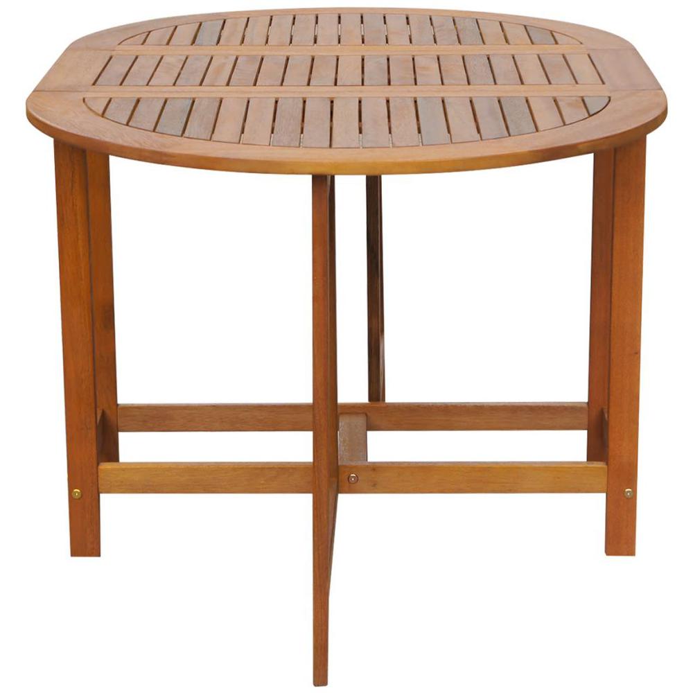 vidaXL Garden Table 51.1"x35.4"x28.3" Solid Acacia Wood, 42659. Picture 3