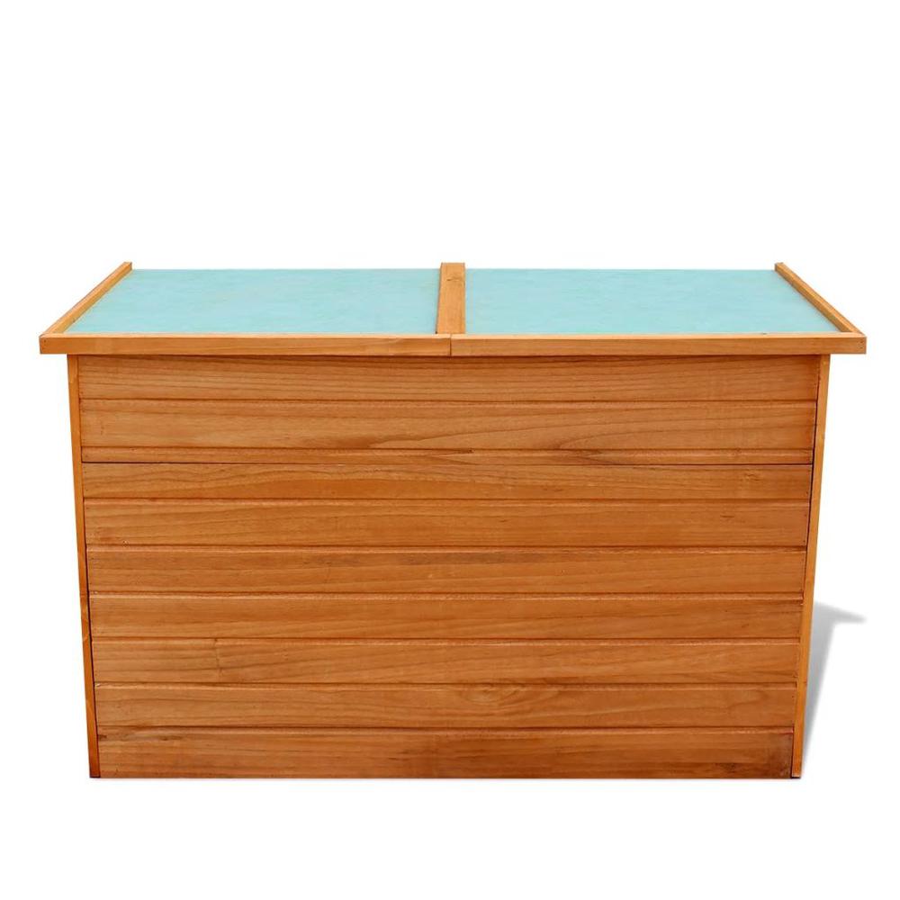 vidaXL Garden Storage Box 49.6"x28.3"x28.3" Wood, 42702. Picture 3