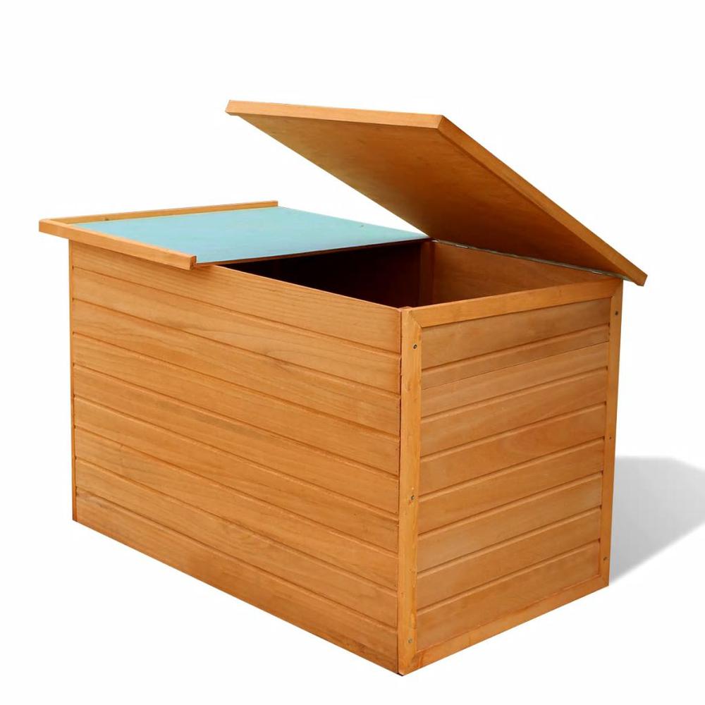 vidaXL Garden Storage Box 49.6"x28.3"x28.3" Wood, 42702. Picture 4