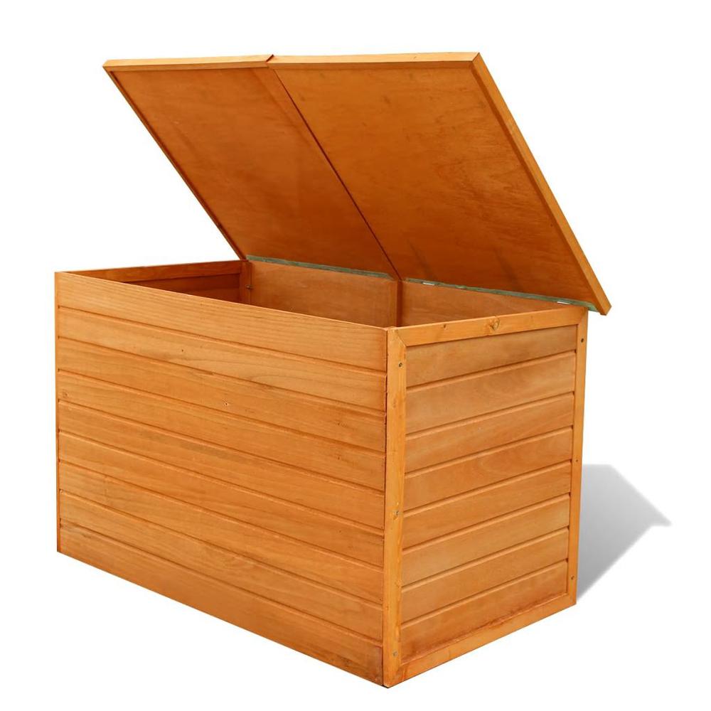 vidaXL Garden Storage Box 49.6"x28.3"x28.3" Wood, 42702. Picture 5