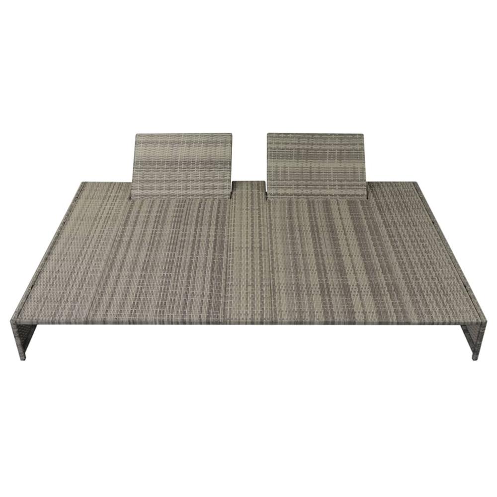 vidaXL Outdoor Lounge Set 15 Pieces Poly Rattan Gray, 42889. Picture 6