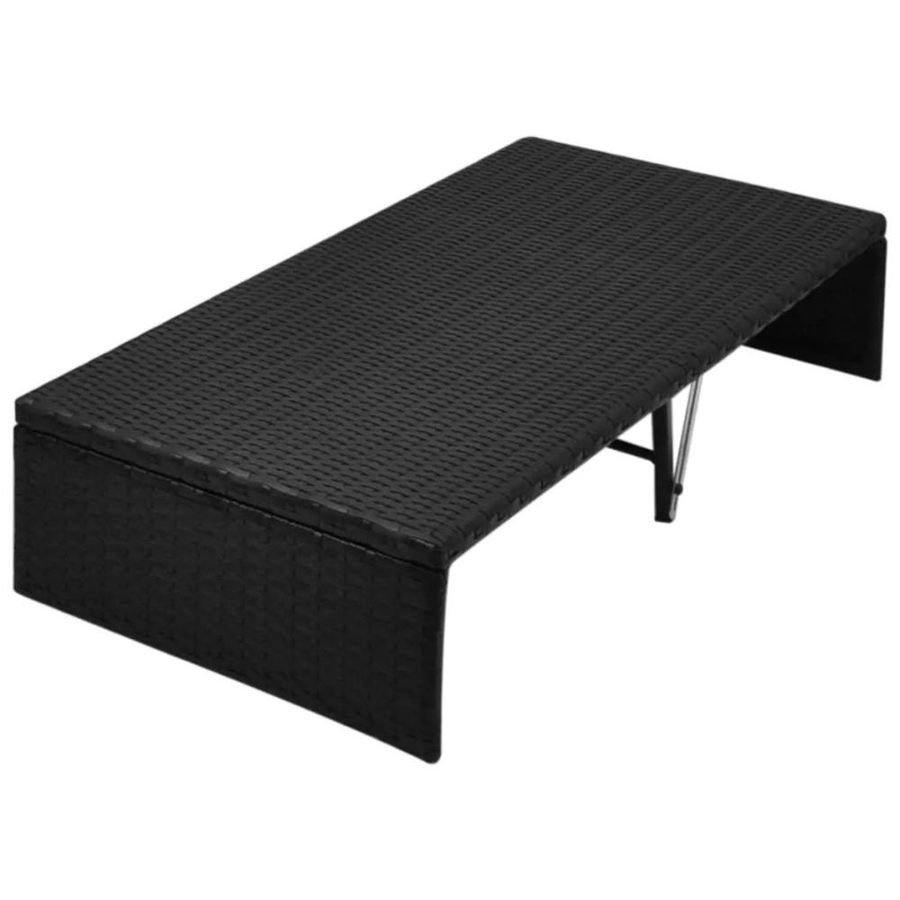 vidaXL Garden Bed with Canopy Black 74.8"x51.2" Poly Rattan, 42901. Picture 6