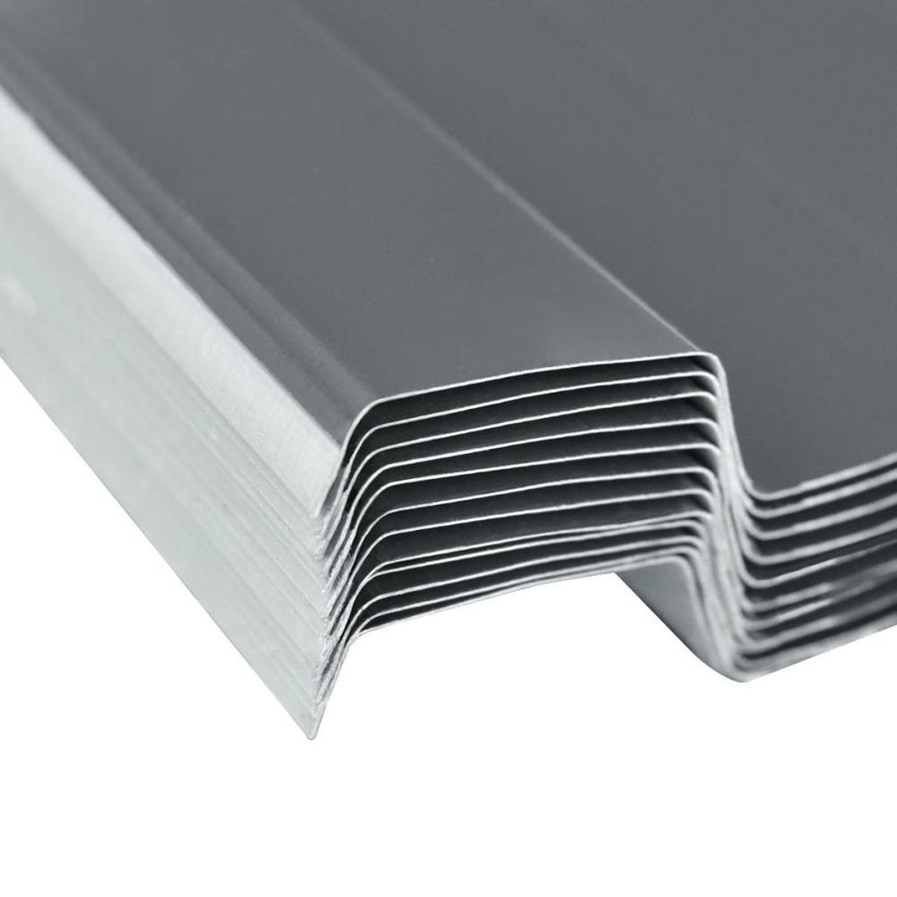 vidaXL Roof Panels 12 pcs Galvanized Steel Gray, 42985. Picture 4