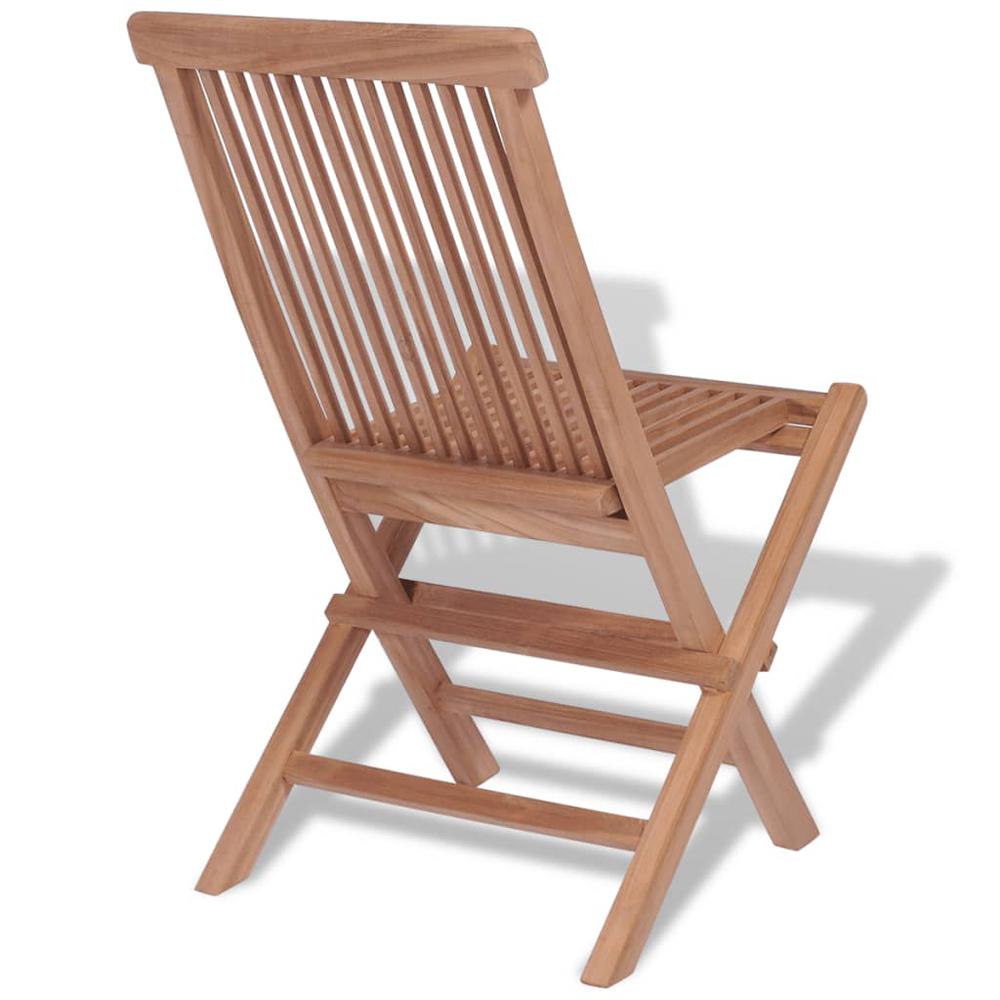 vidaXL Folding Garden Chairs 4 pcs Solid Teak Wood, 43040. Picture 4