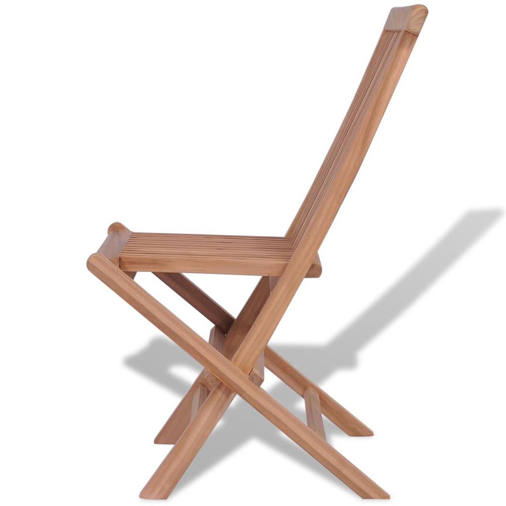 vidaXL Folding Garden Chairs 4 pcs Solid Teak Wood, 43040. Picture 5