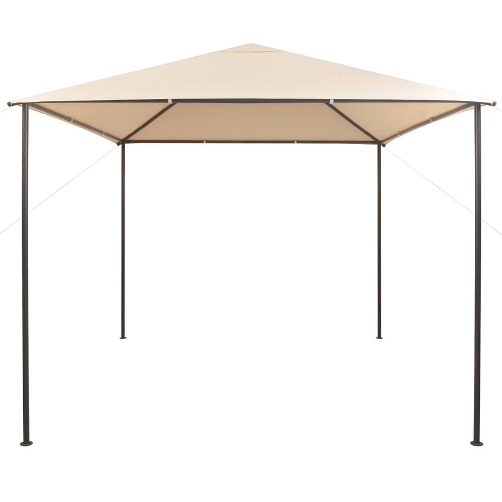 vidaXL Gazebo Pavilion Tent Canopy 118.1"x118.1" Steel Beige, 43172. Picture 2