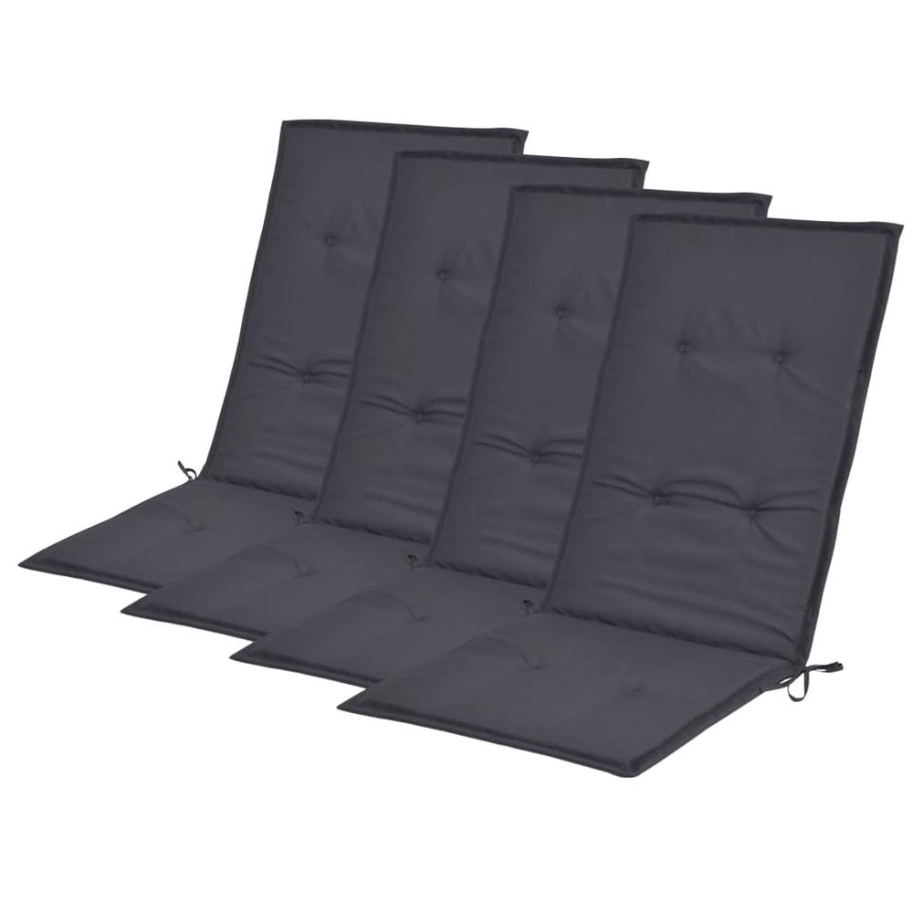 vidaXL Garden Chair Cushions 4 pcs Anthracite 47.2"x19.7"x1.18", 43178. Picture 2