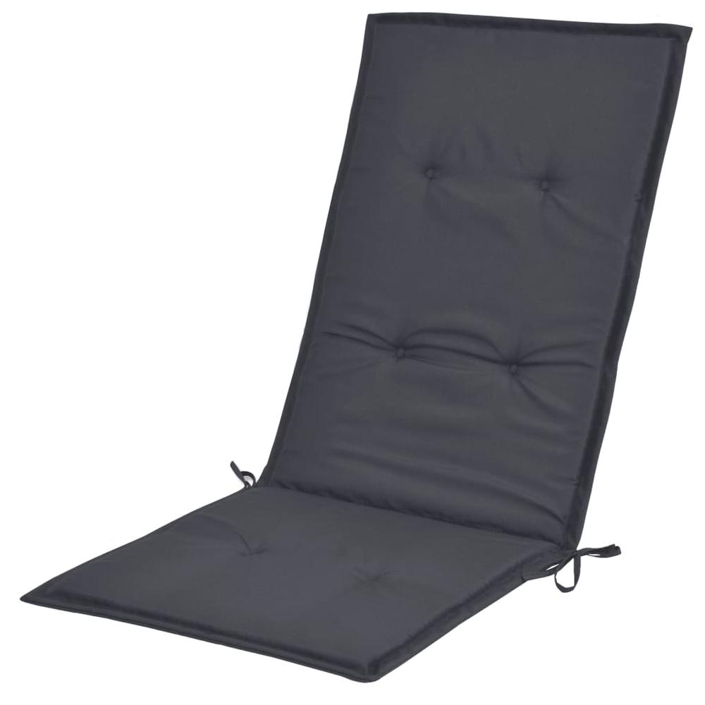 vidaXL Garden Chair Cushions 4 pcs Anthracite 47.2"x19.7"x1.18", 43178. Picture 5