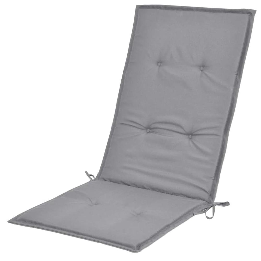 vidaXL Garden Chair Cushions 4 pcs Gray 47.2"x19.7"x1.18", 43180. Picture 5