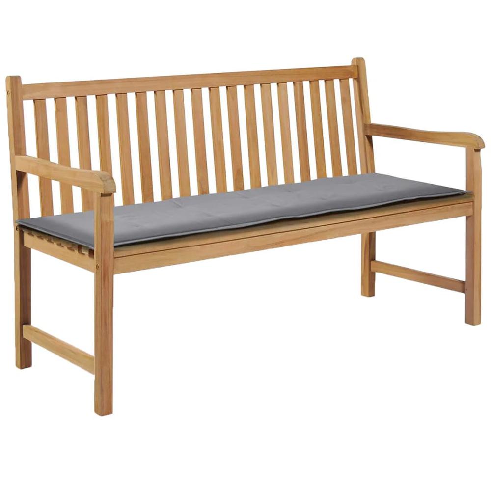 vidaXL Garden Bench Cushion Gray 59"x19.7"x1.18", 43195. Picture 1