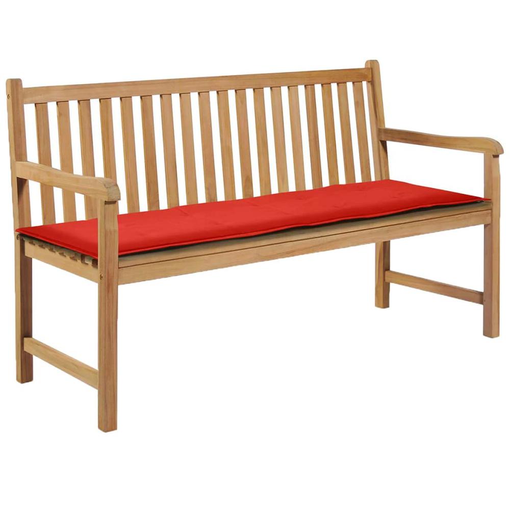 vidaXL Garden Bench Cushion Red 59.1"x19.7"x1.2", 43211. Picture 1