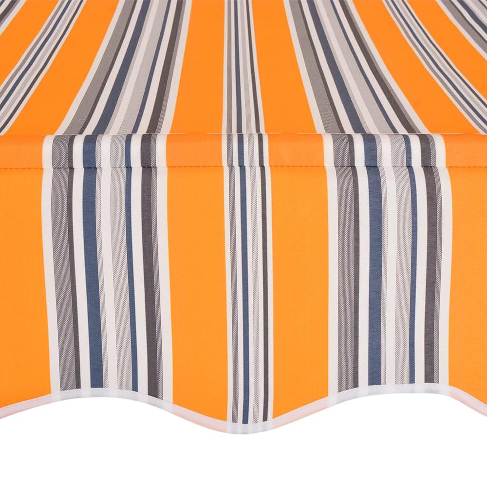 vidaXL Manual Retractable Awning 59" Yellow and Blue Stripes, 43225. Picture 4