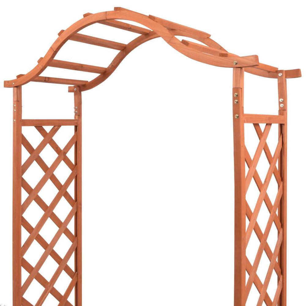 vidaXL Trellis Rose Arch with Planters 70.9"x15.7"x80.7", 43371. Picture 3