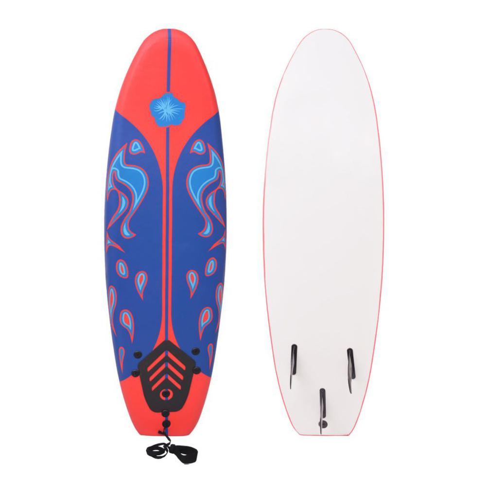 vidaXL Surfboard Blue and Red 66.9", 91258. Picture 1