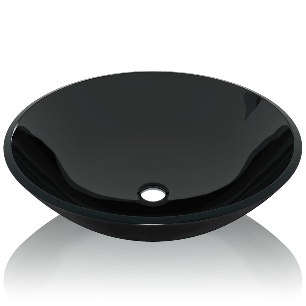 Basin Tempered Glass 16.5" Black. Picture 2