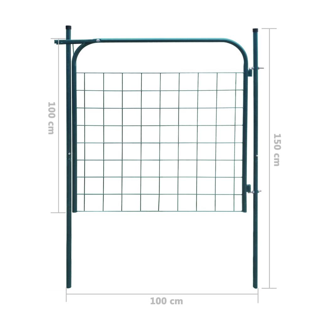 Garden Fence Gate 39.4"x39.4" Anthracite. Picture 5