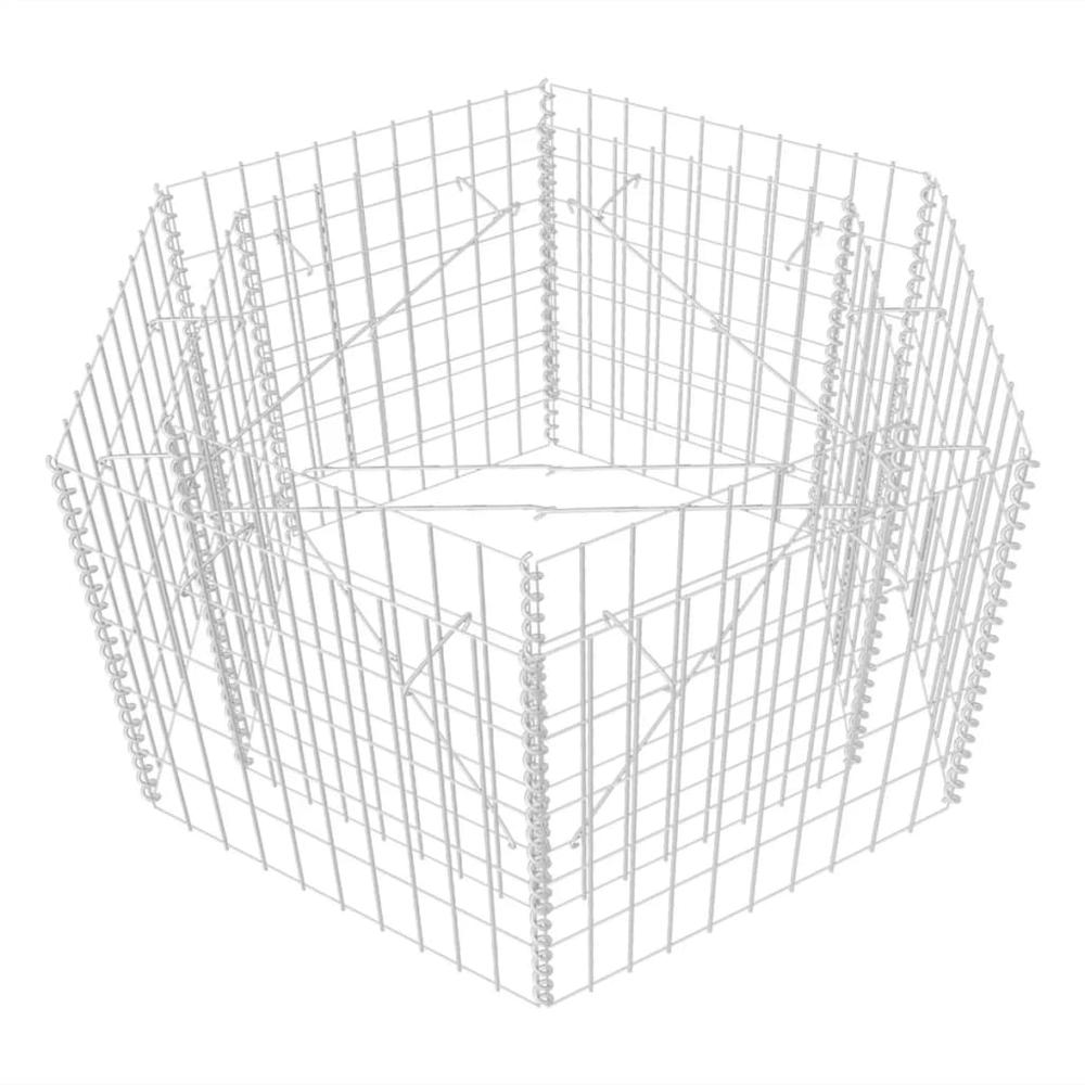 vidaXL Hexagonal Gabion Raised Bed 39.4"x35.4"x19.7", 142532. Picture 2