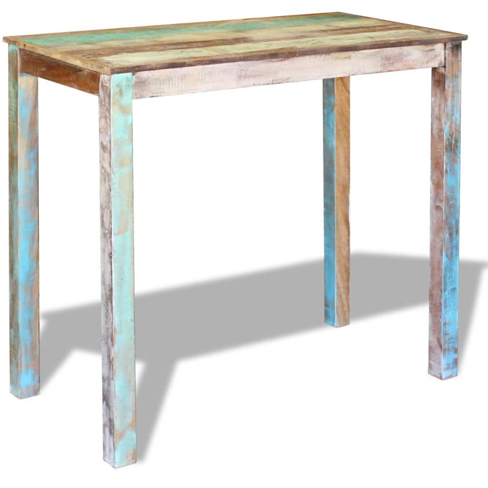 vidaXL Bar Table Solid Reclaimed Wood 45.3"x23.6"x42", 243453. Picture 3