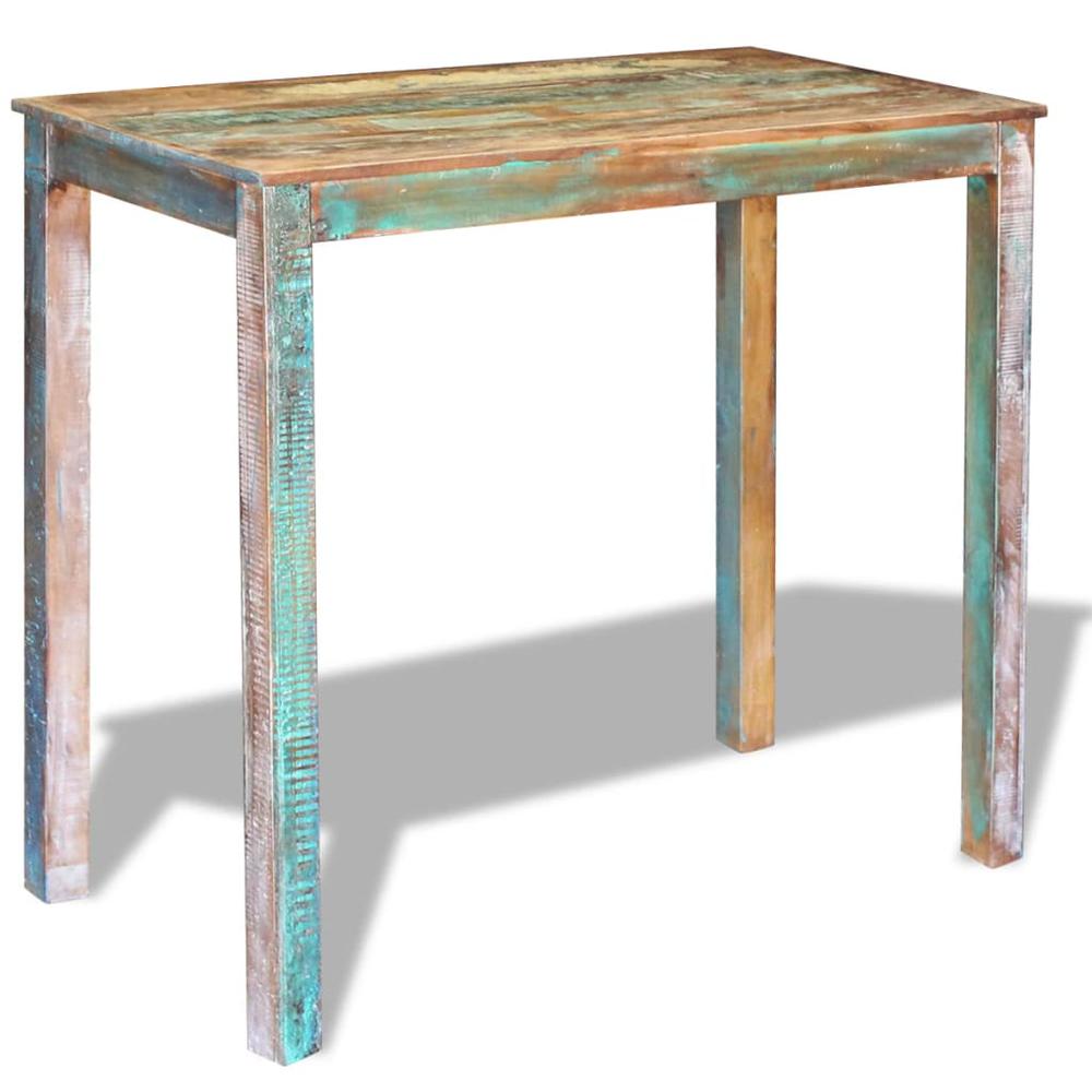 vidaXL Bar Table Solid Reclaimed Wood 45.3"x23.6"x42", 243453. Picture 5