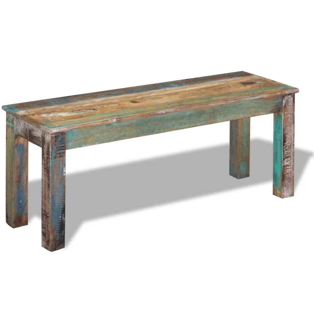 vidaXL Bench Solid Reclaimed Wood 43.3"x13.8"x17.7", 243454. Picture 2