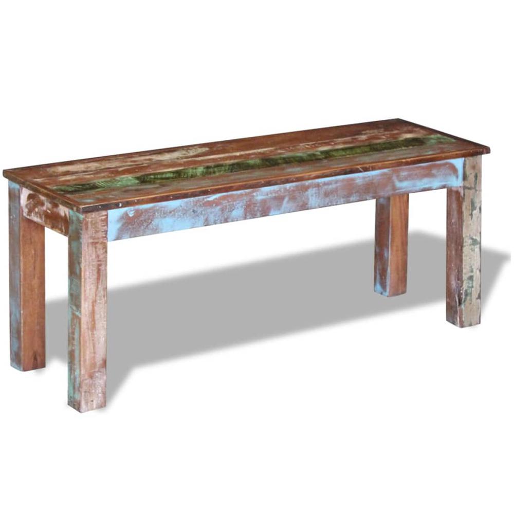 vidaXL Bench Solid Reclaimed Wood 43.3"x13.8"x17.7", 243454. Picture 3