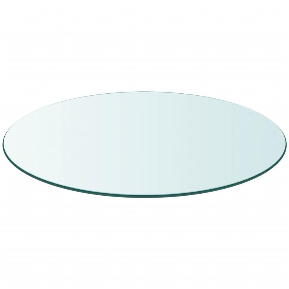 vidaXL Table Top Tempered Glass Round 11.8", 243624. Picture 2