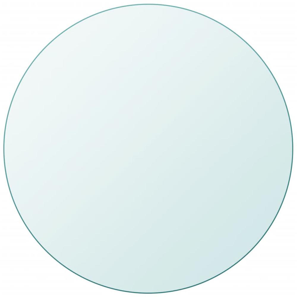 vidaXL Table Top Tempered Glass Round 15.7", 243625. Picture 1