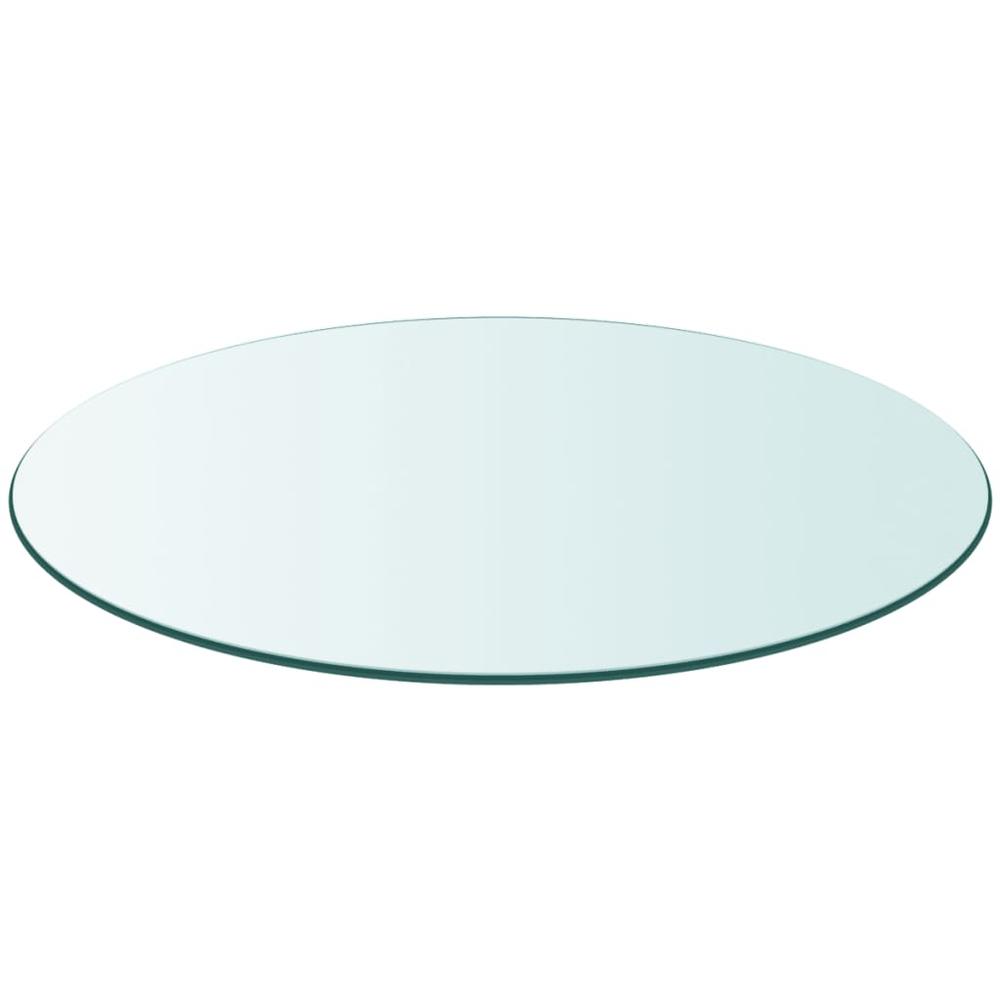 vidaXL Table Top Tempered Glass Round 35.4", 243630. Picture 2