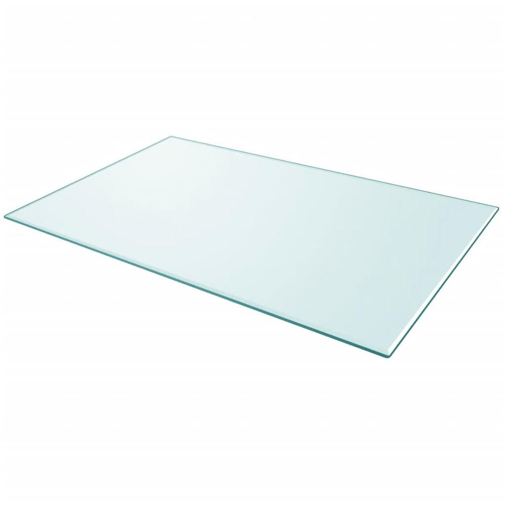 vidaXL Table Top Tempered Glass Rectangular 39.4"x24.4", 243633. Picture 2