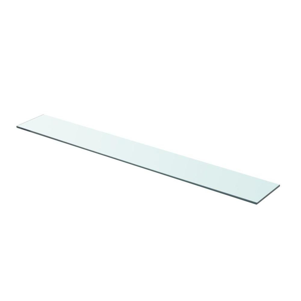 vidaXL Shelf Panel Glass Clear 35.4"x4.7", 243837. Picture 1