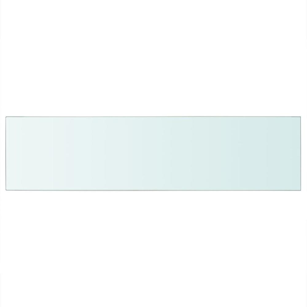 vidaXL Shelf Panel Glass Clear 39.4"x9.8", 243845. Picture 2