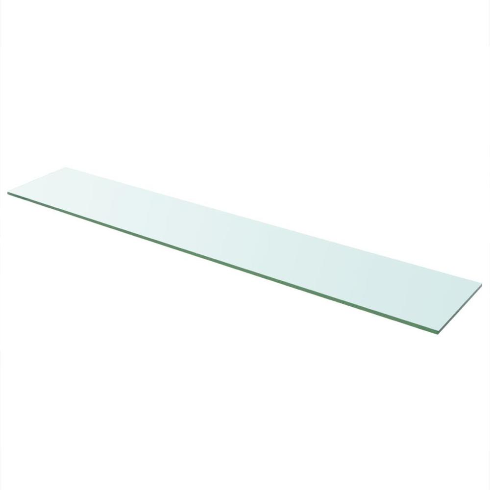 vidaXL Shelf Panel Glass Clear 43.3"x7.9", 243849. Picture 1