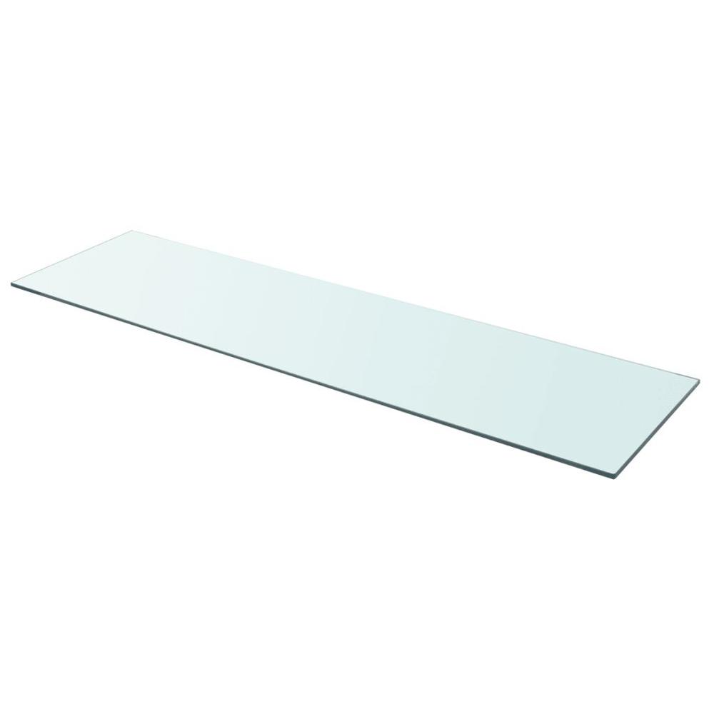 vidaXL Shelf Panel Glass Clear 43.3"x11.8", 243851. Picture 1