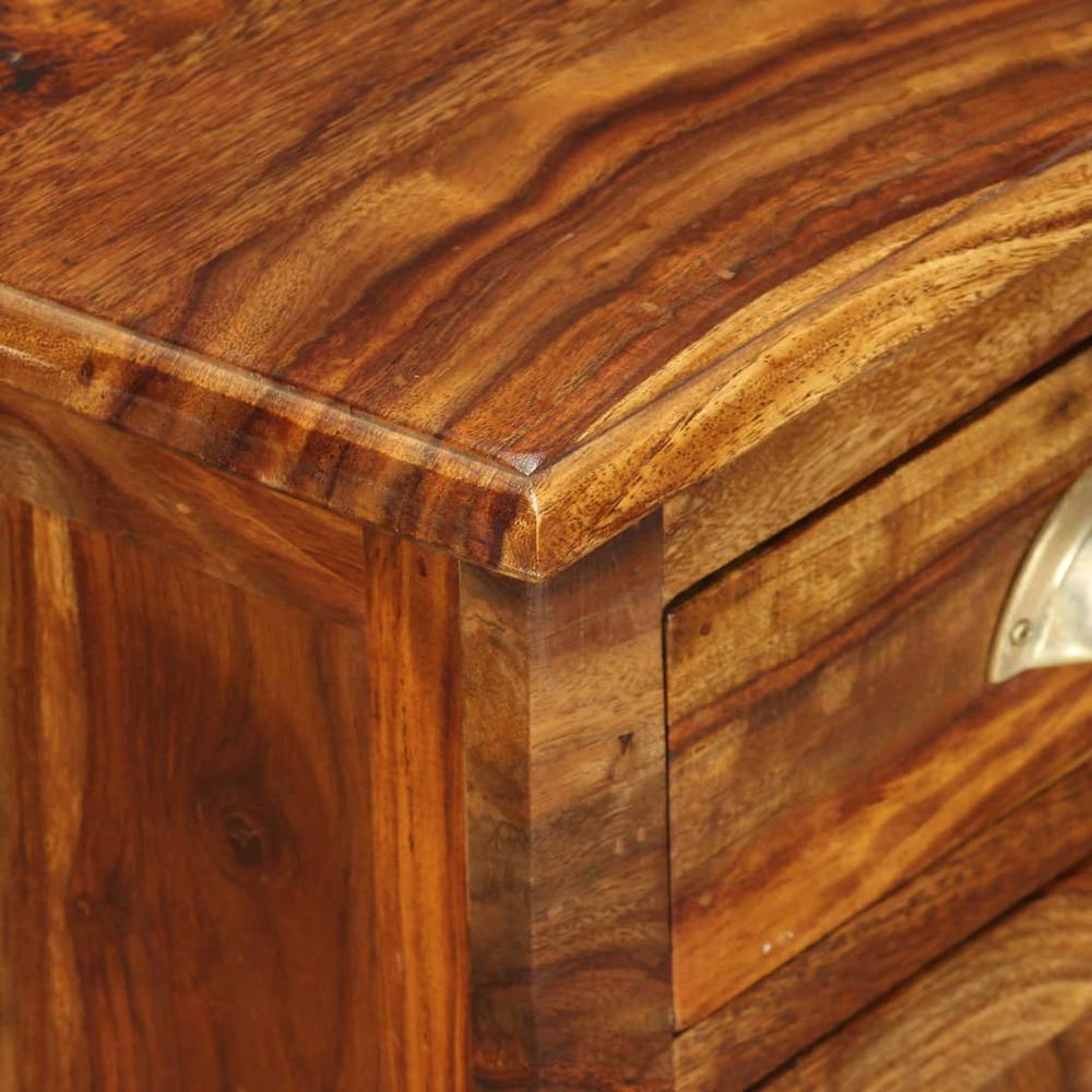vidaXL Bedside Cabinet 2 pcs 15.7"x11.8"x19.7" Solid Sheesham Wood. Picture 6