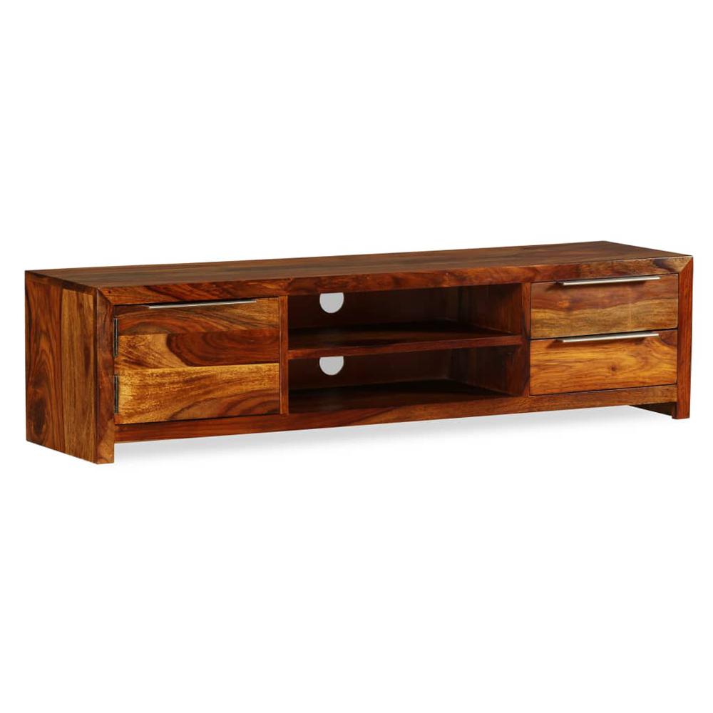 vidaXL TV Cabinet Solid Sheesham Wood 47.2"x11.8"x11.8". Picture 8
