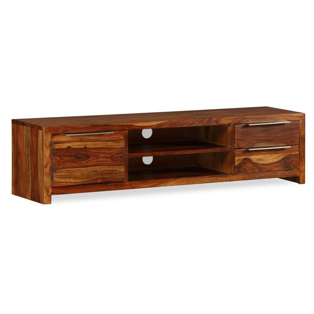 vidaXL TV Cabinet Solid Sheesham Wood 47.2"x11.8"x11.8". Picture 9