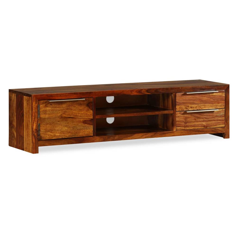 vidaXL TV Cabinet Solid Sheesham Wood 47.2"x11.8"x11.8". Picture 10