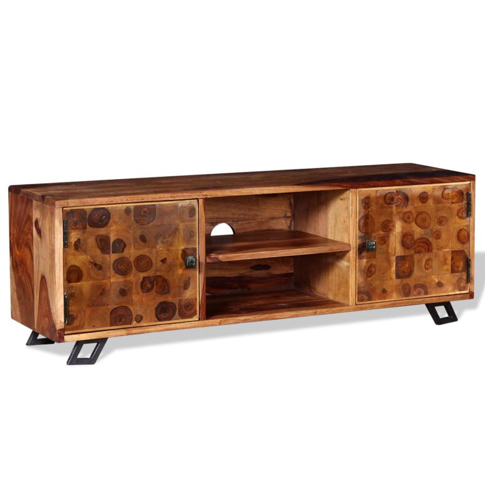 vidaXL TV Cabinet Solid Sheesham Wood 47.2"x11.8"x15.7", 243965. Picture 3