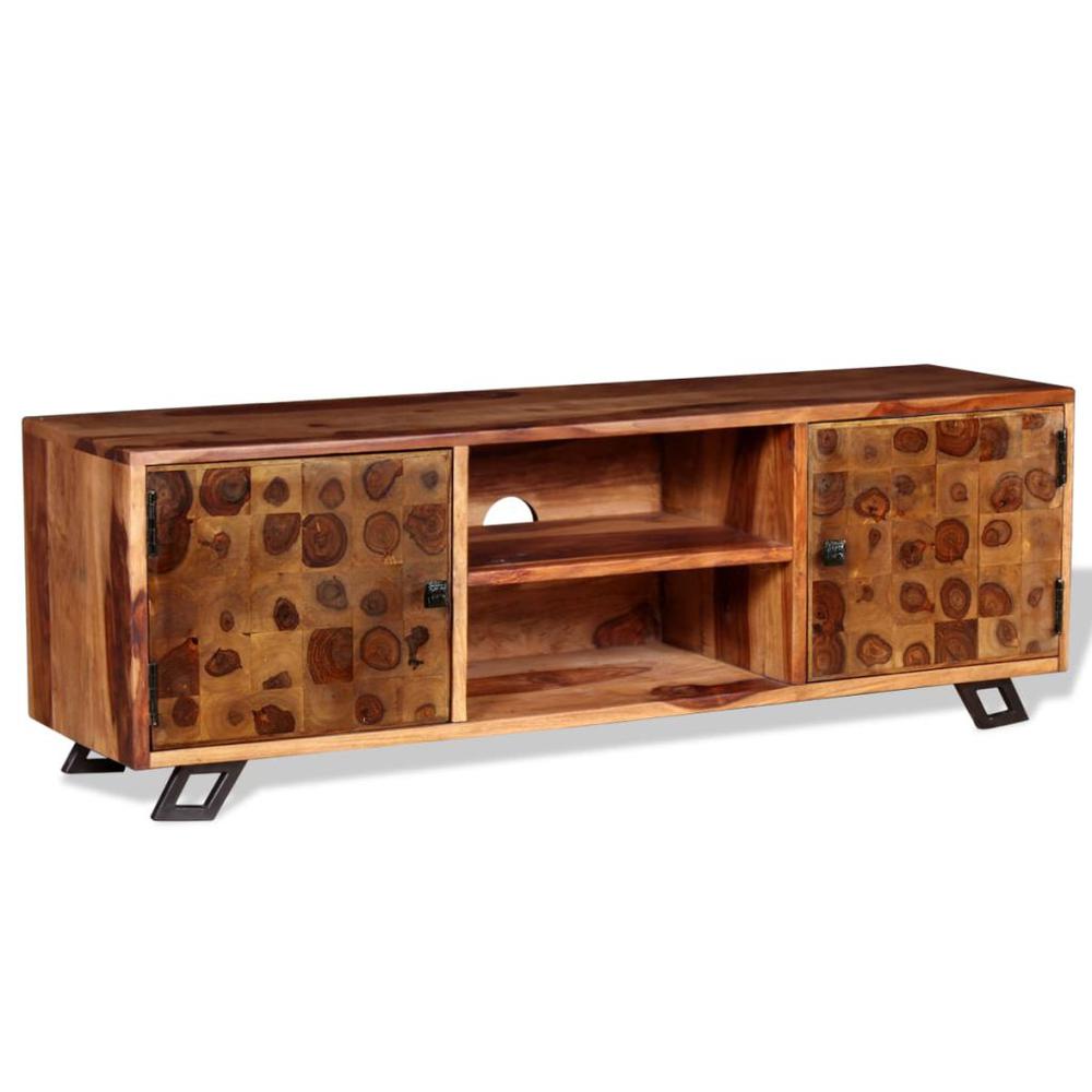 vidaXL TV Cabinet Solid Sheesham Wood 47.2"x11.8"x15.7", 243965. Picture 4