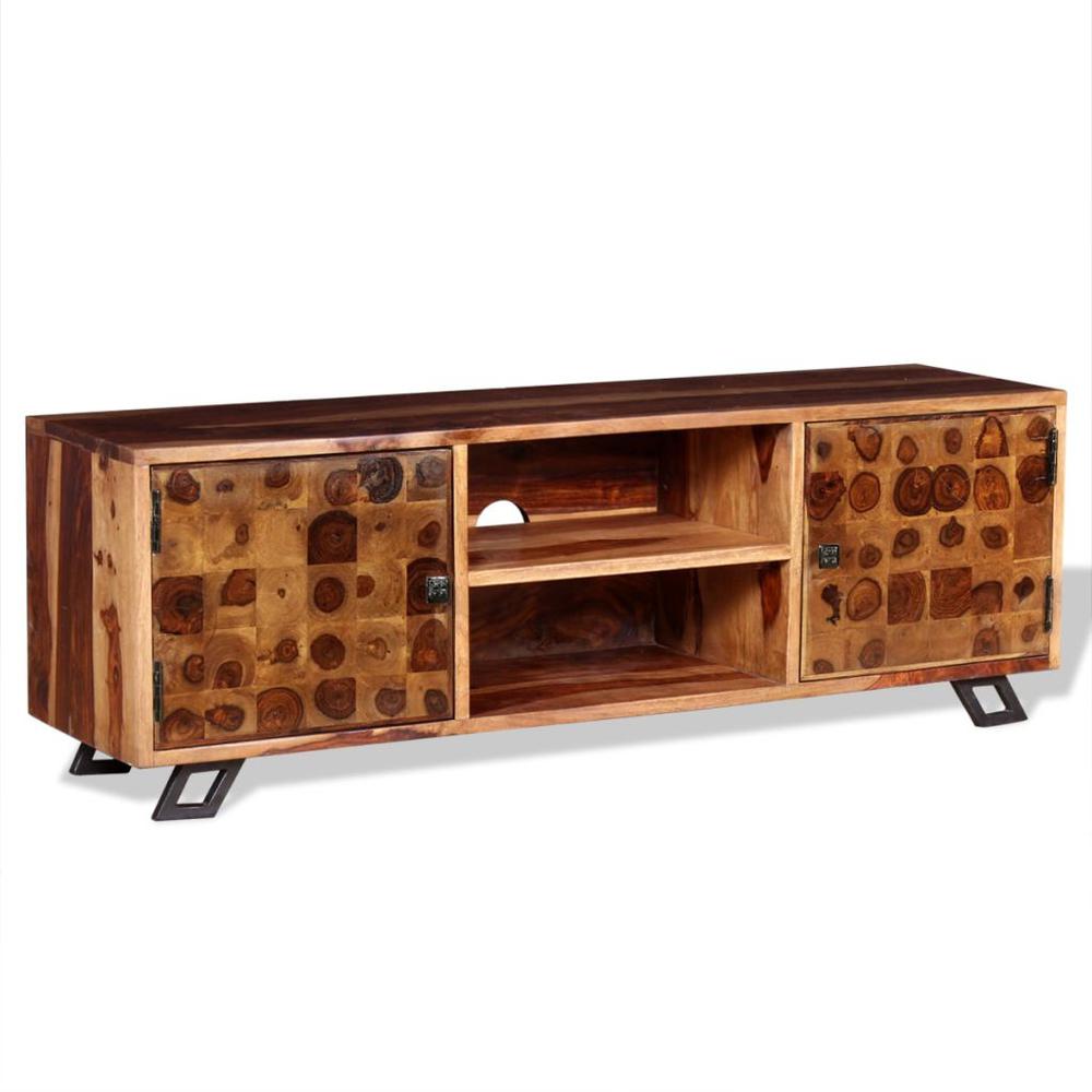 vidaXL TV Cabinet Solid Sheesham Wood 47.2"x11.8"x15.7", 243965. Picture 5