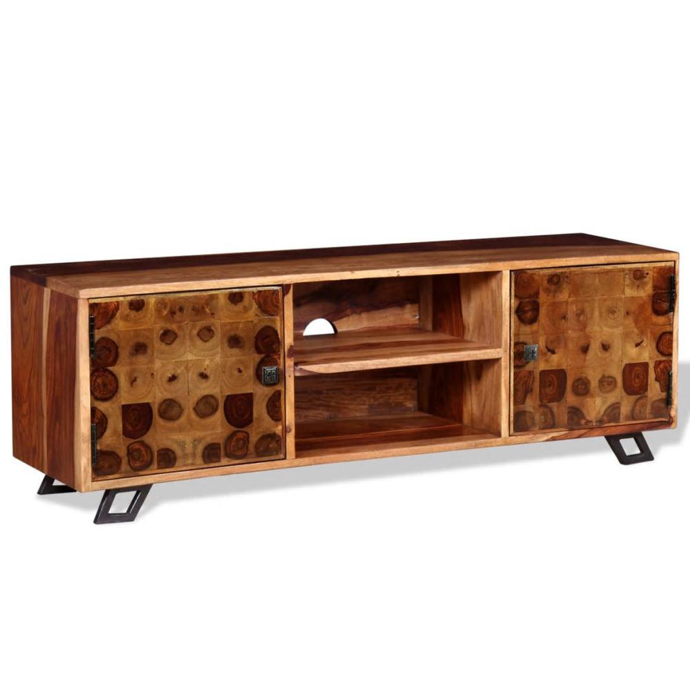 vidaXL TV Cabinet Solid Sheesham Wood 47.2"x11.8"x15.7", 243965. Picture 6