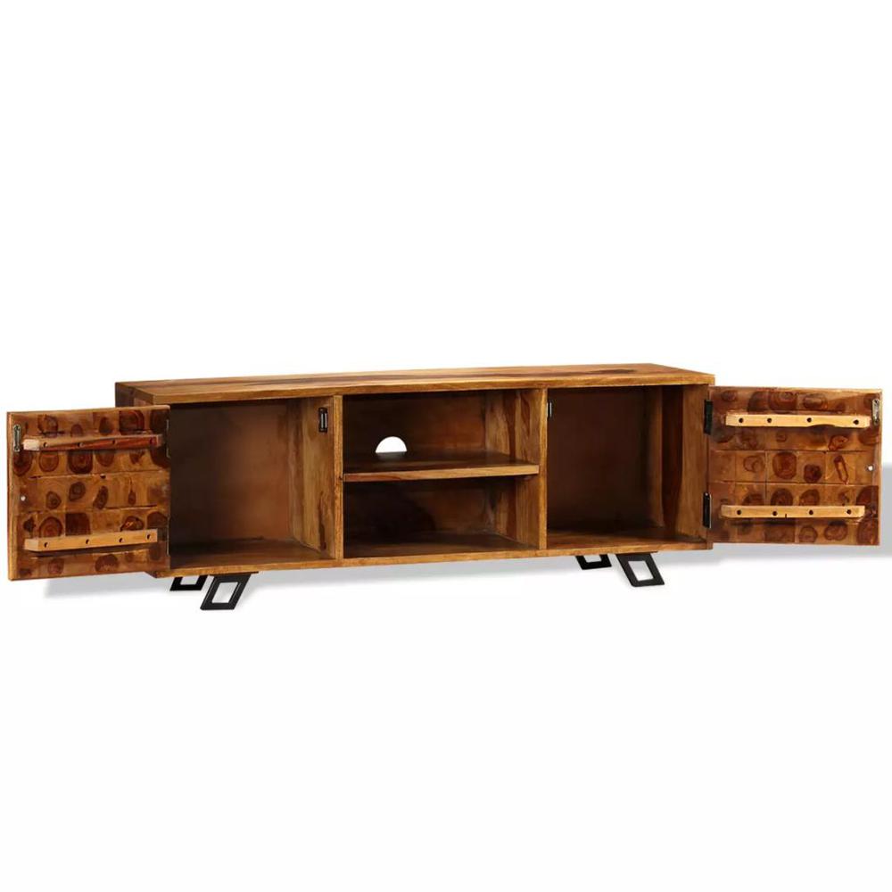 vidaXL TV Cabinet Solid Sheesham Wood 47.2"x11.8"x15.7", 243965. Picture 7