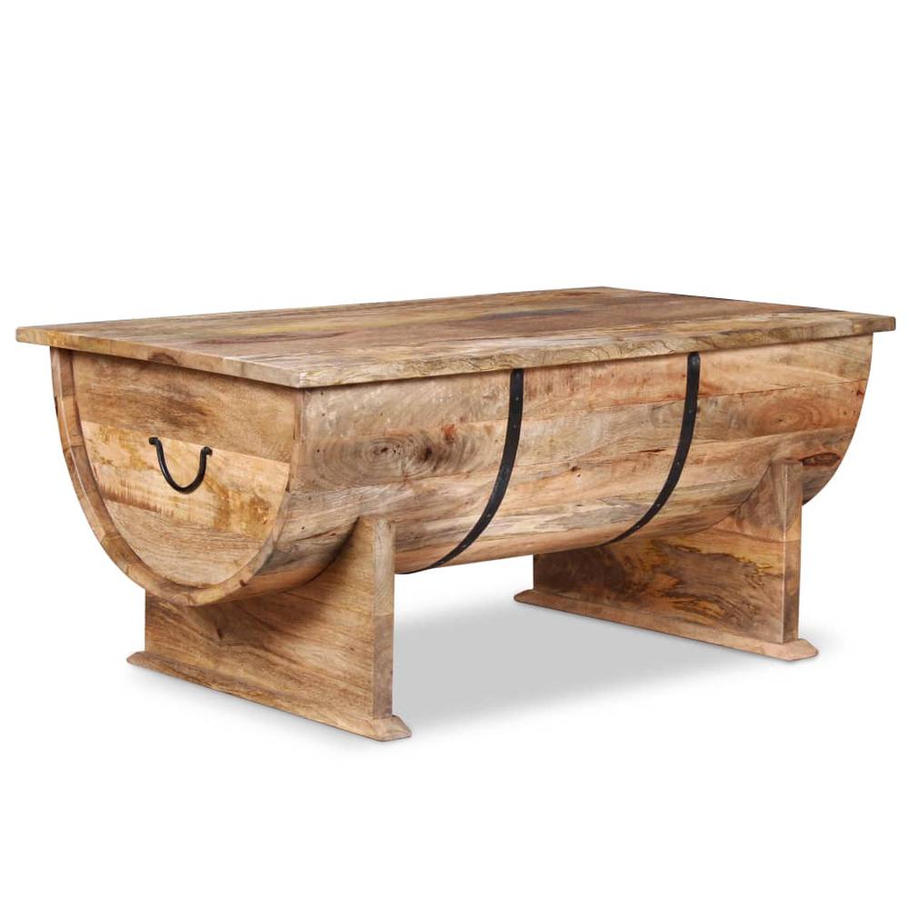vidaXL Coffee Table Solid Mango Wood 34.6"x19.7"x15.7", 243977. Picture 1