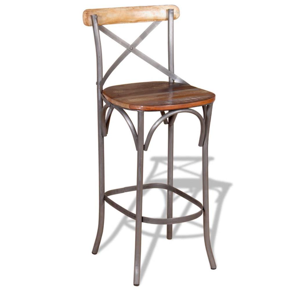 vidaXL Bar Chair Solid Reclaimed Wood, 244014. Picture 2