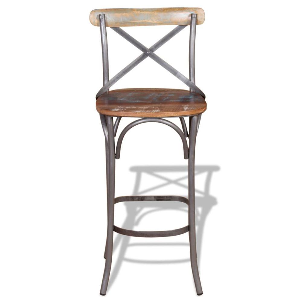 vidaXL Bar Chair Solid Reclaimed Wood, 244014. Picture 6