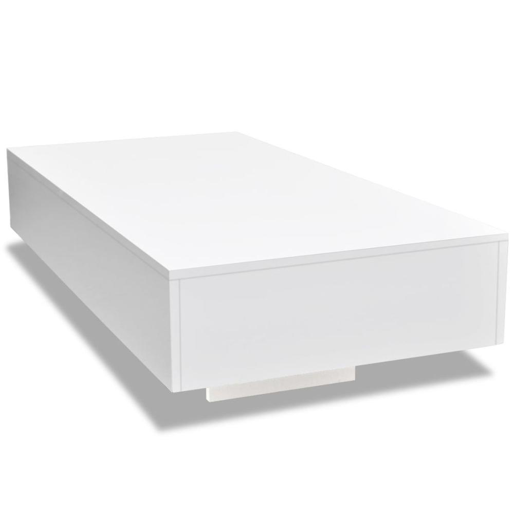 vidaXL Coffee Table High Gloss White, 244021. Picture 2