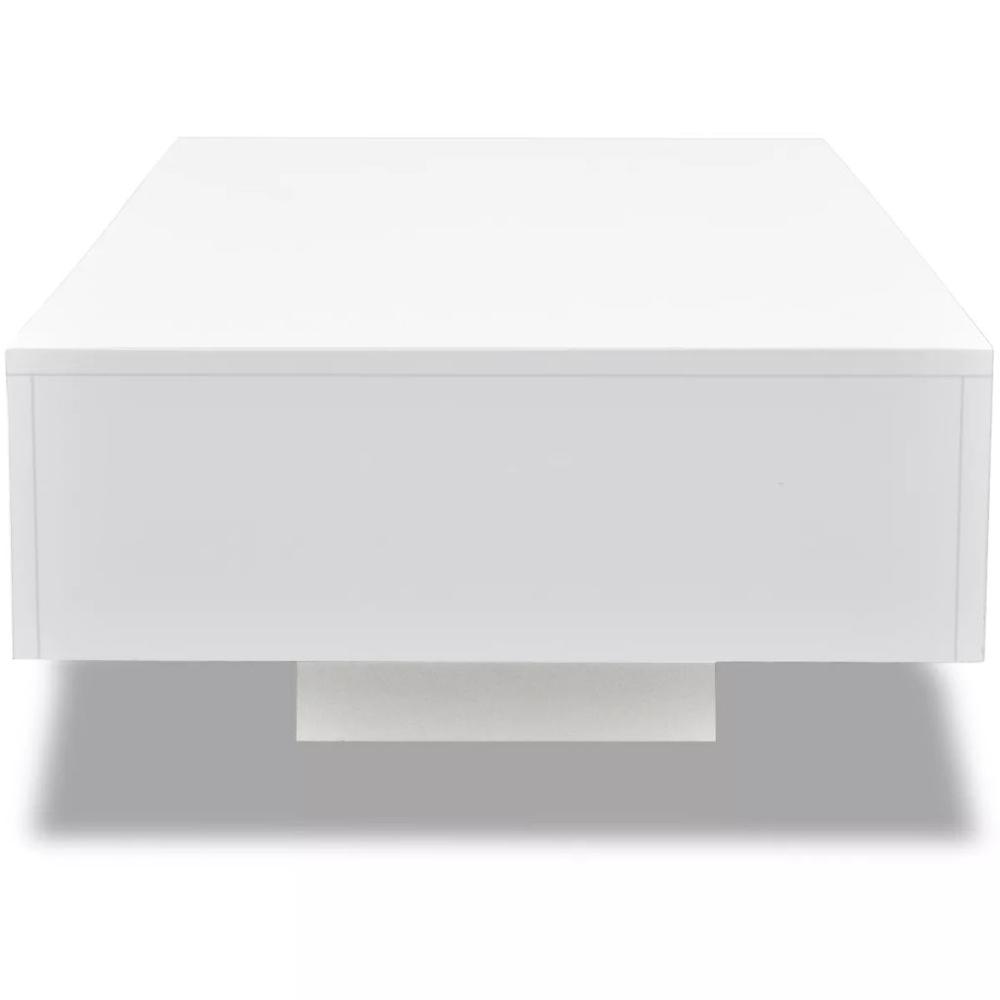 vidaXL Coffee Table High Gloss White, 244021. Picture 4